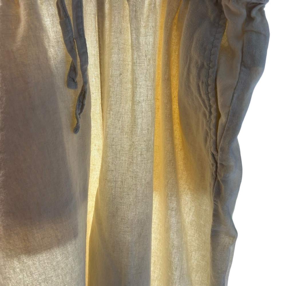 Roxy Linen Blend Pull On Pants Cream Wide Leg Beach Coastal Women’s Small - Picture 7 of 15